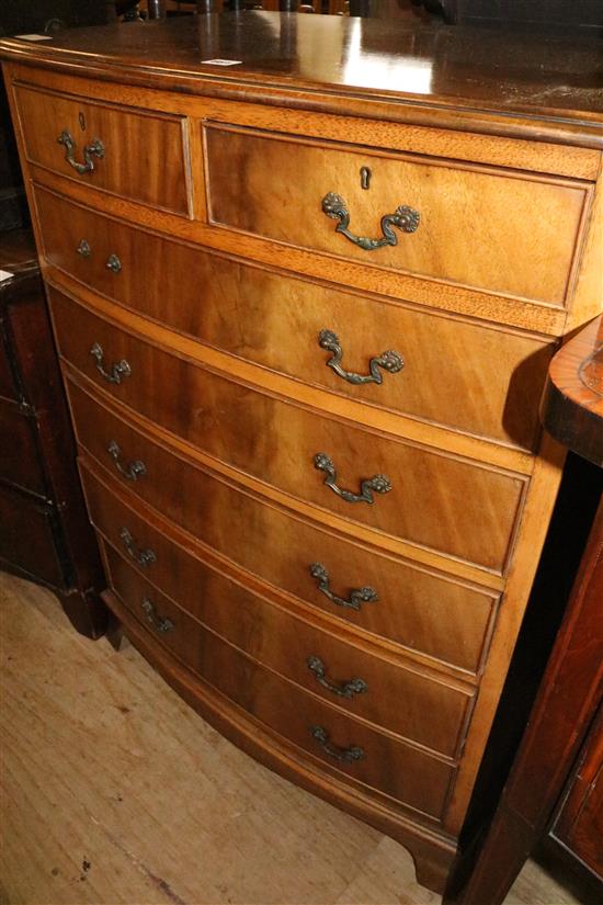 Reproduction bowfront chest of drawers(-)